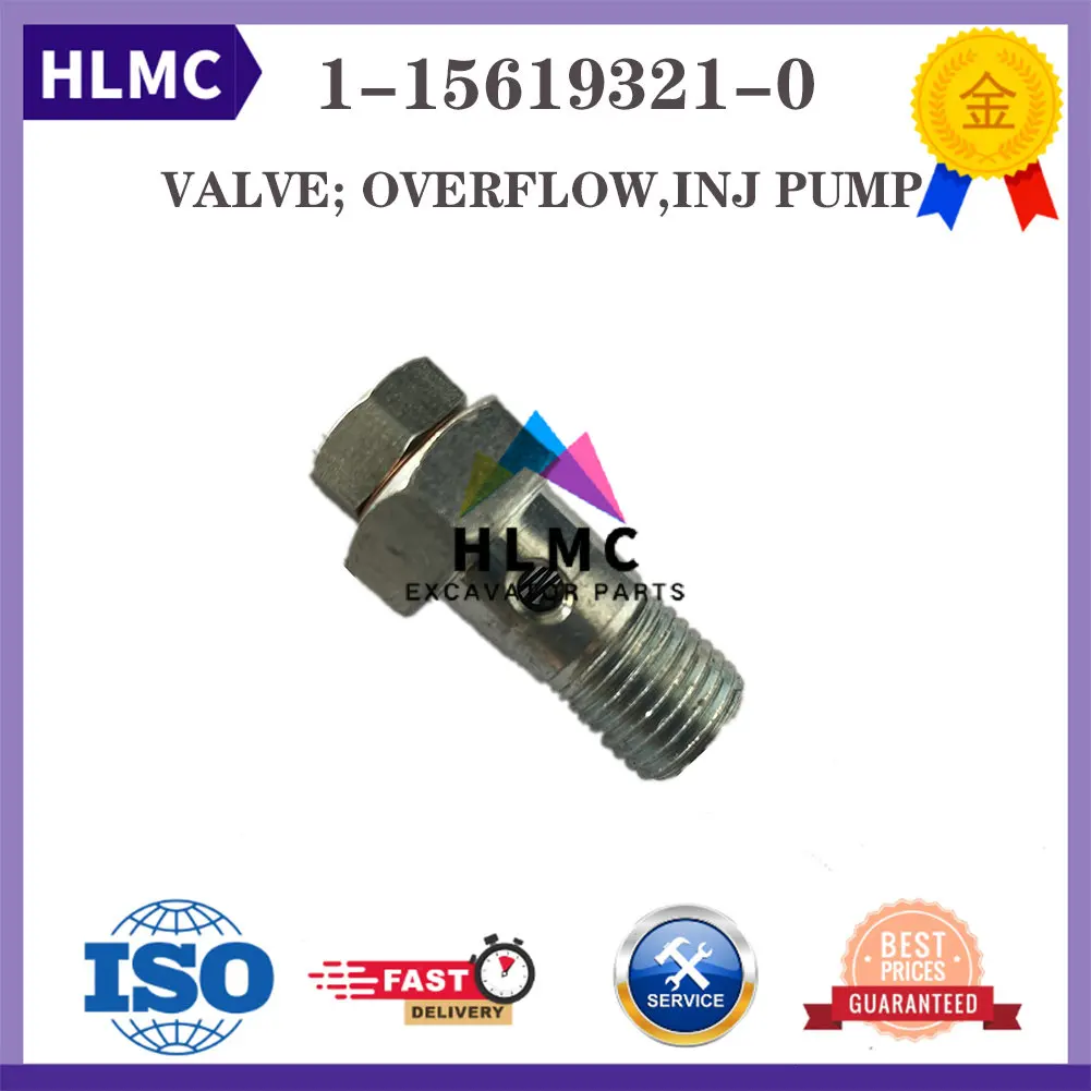 1-15619321-0 Overflow Valve for ZX330-3 ZX350-3 ZX360-3 SH300-A5 SH350-A5 CX360B Construction Machinery Parts 1156193210