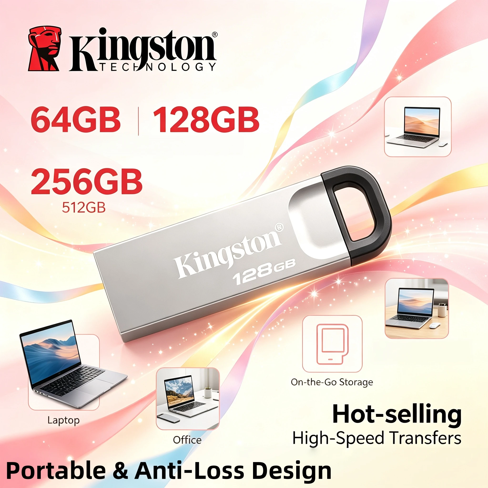 Kingston NEW Kyson USB 32 Gen1 Flash Drive 64GB 128GB 256GB 512GB 200MBs DataTraveler for PC Laptop Computer Pro Transfer