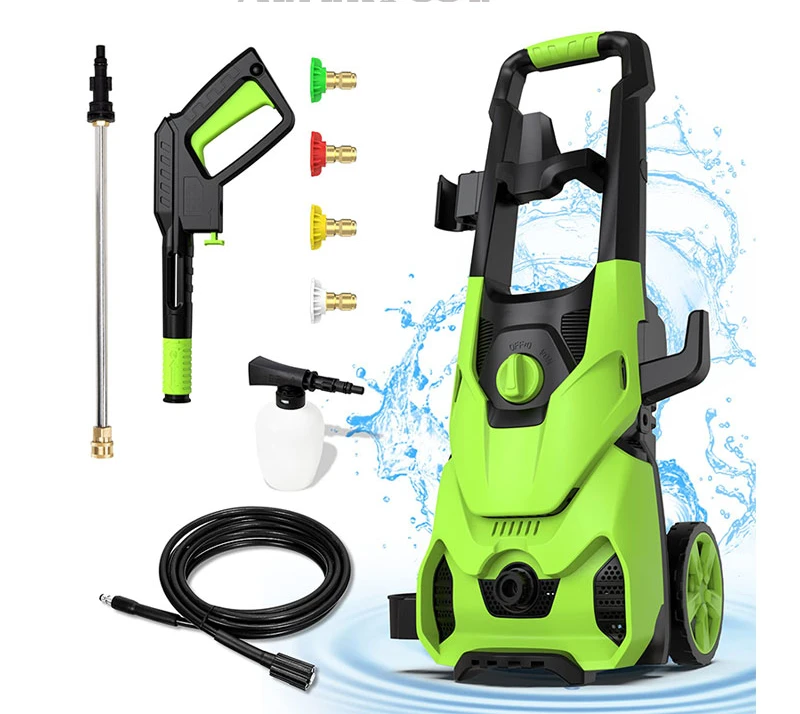 

Electric Pressure Washer 3000PSI High Pressure Portable Car Washer with 4 Nozzles&Foam Cannon for Home Auto Repair Shop NEW