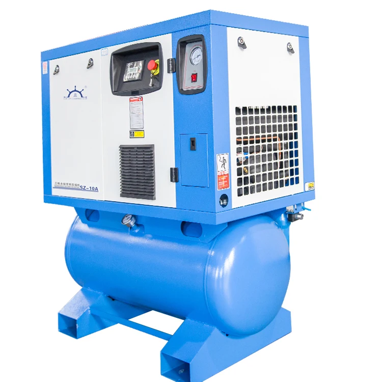 Compresores de Aire de 10 HP y 7.5 KW, Compresor de Aire de Tornillo Rotatorio con Secador