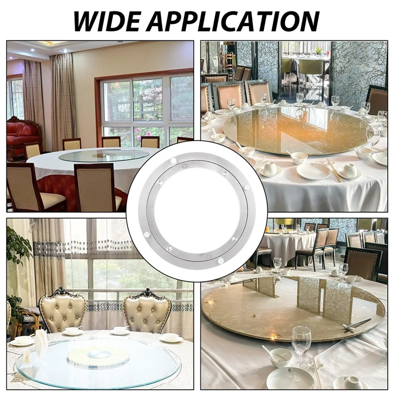 【Recommend】2 PCS 8 Inchs Lazy Susan Aluminum Bearing Lazy Susan Rotating Turntable Bearing Swivel Plate Hardware,For Dining-Tabl