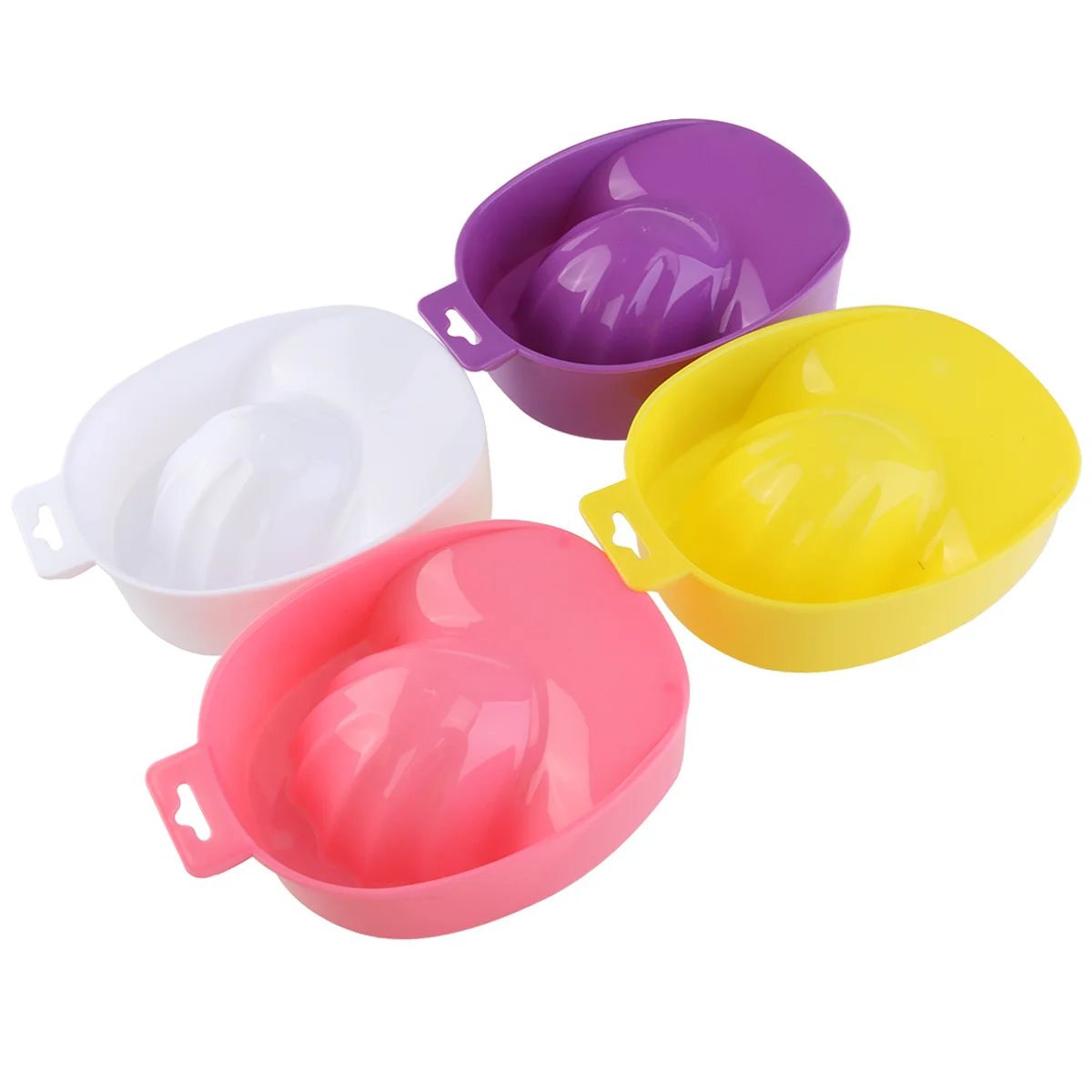 2個入りネイルアートソークボウル、クリアネイルケアマニキュアトレイ、付け爪の除去、キューティクル栄養、ハンドトリートメント、サロンに最適