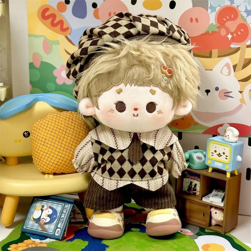 Onesuit 20cm Cotton Doll Clothes Plush Head Cover Doll Winter Outfit Lovely Dress Doll Dress Up Set 20cm Cotton Doll