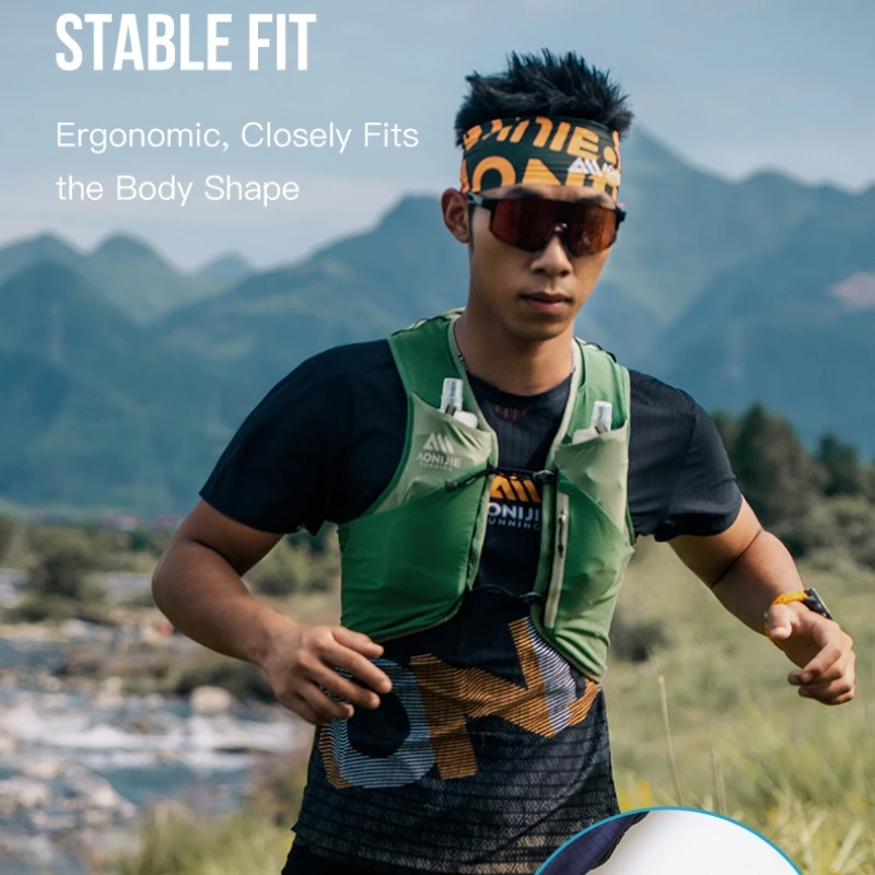 AONIJIE MB 8L Running Backpack Hydration Vest Pack Men Women Lightweight Matching Cane Bag Hiking Off-road Cycling Race