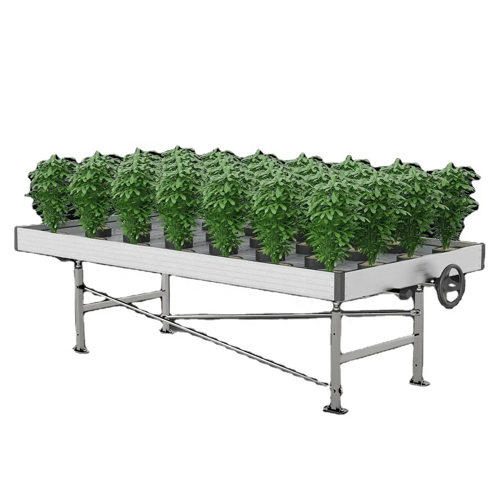 

ABS Plastic Tray Growing Tables for Commercial Plants Hydroponic Nursery Seed Grow Bed Grow Bench Table Rolling Benches