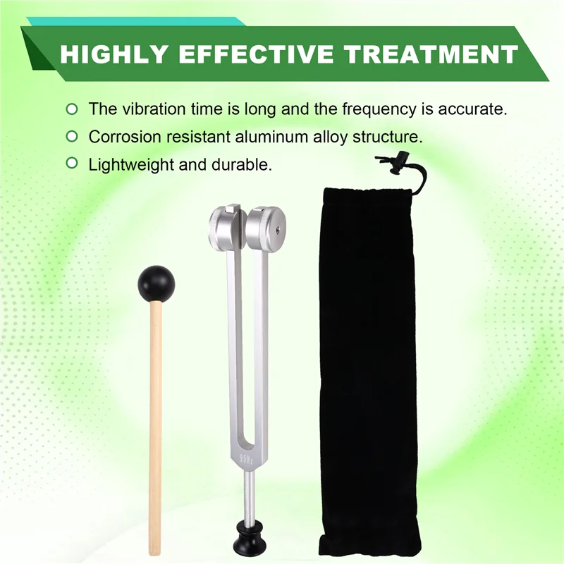 B58B-Professional 95 Hz Tuning Fork With Silicone Holder And Hammer For Yoga And Sound Healing