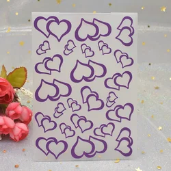 Heart Pattern 3D Embossing Folders for DIY Scrapbooking Paper Card Making Craft Plastic Template Stencil