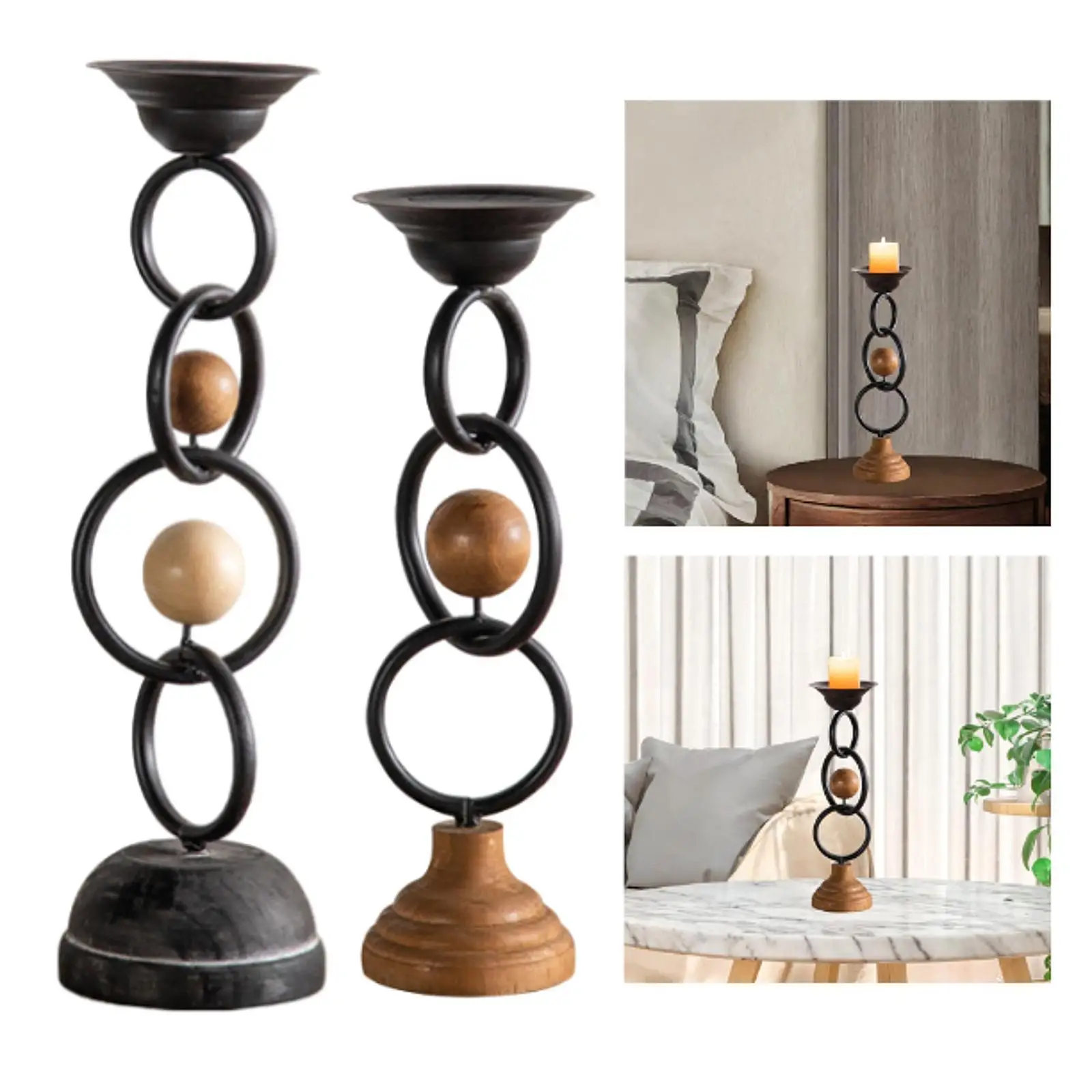 Candlestick Holder Home Decor Art Crafts Candelabrum Elegant Candle Stand Table Centerpiece for Dining Room Living Room