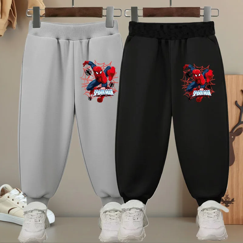 مارفل سبايدرمان مطبوعة بنين الرياضة السراويل الطويلة الاطفال مرونة الخصر السراويل الأطفال عالية الخصر عارضة بانت ربيع الخريف جديد #1