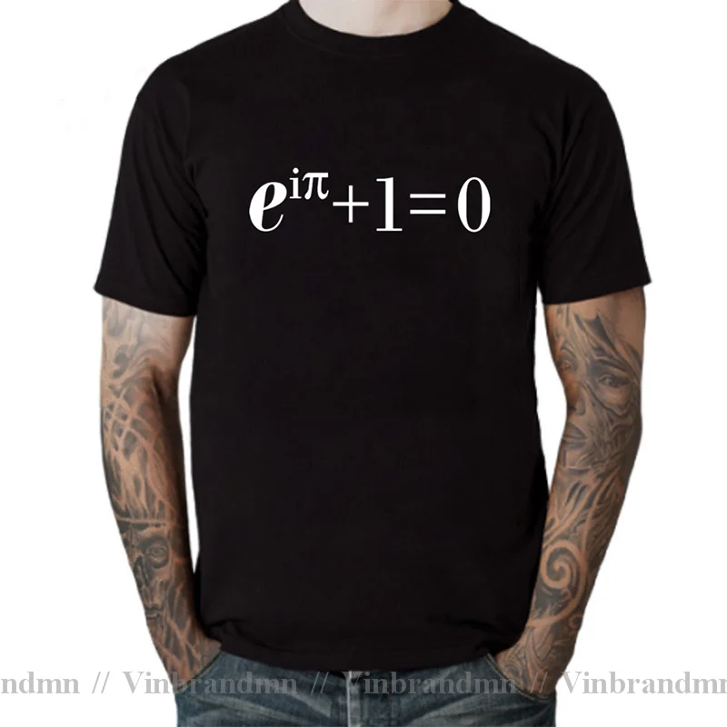 Funny Euler Equation Maths T-Shirt College Geek Nerd Teacher Math T shirts men High Quality Adult Youth Casual Clothing