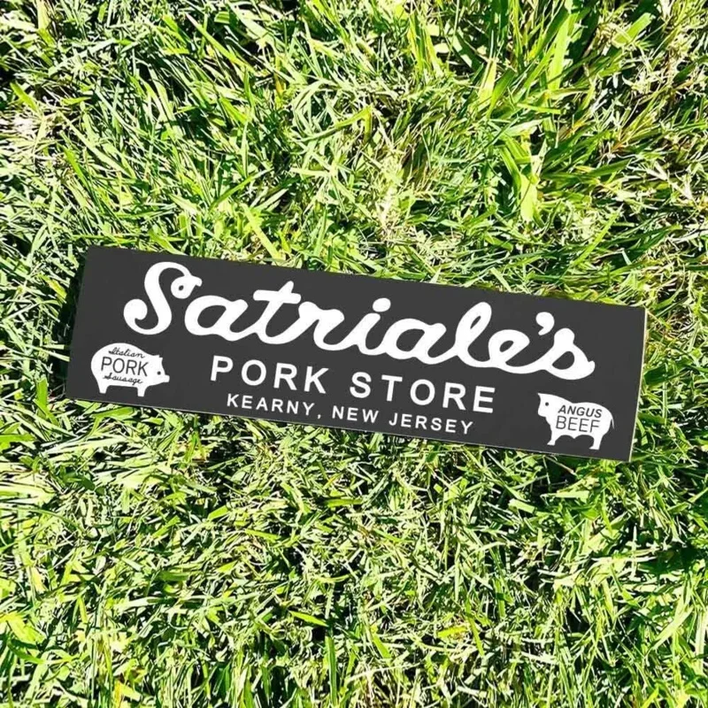 Satriale's Bumper Sticker - Pork NJ Sopranos Vintage Style - Vinyl Decal 80s 90s - Bumper Stickers - Car Stickers