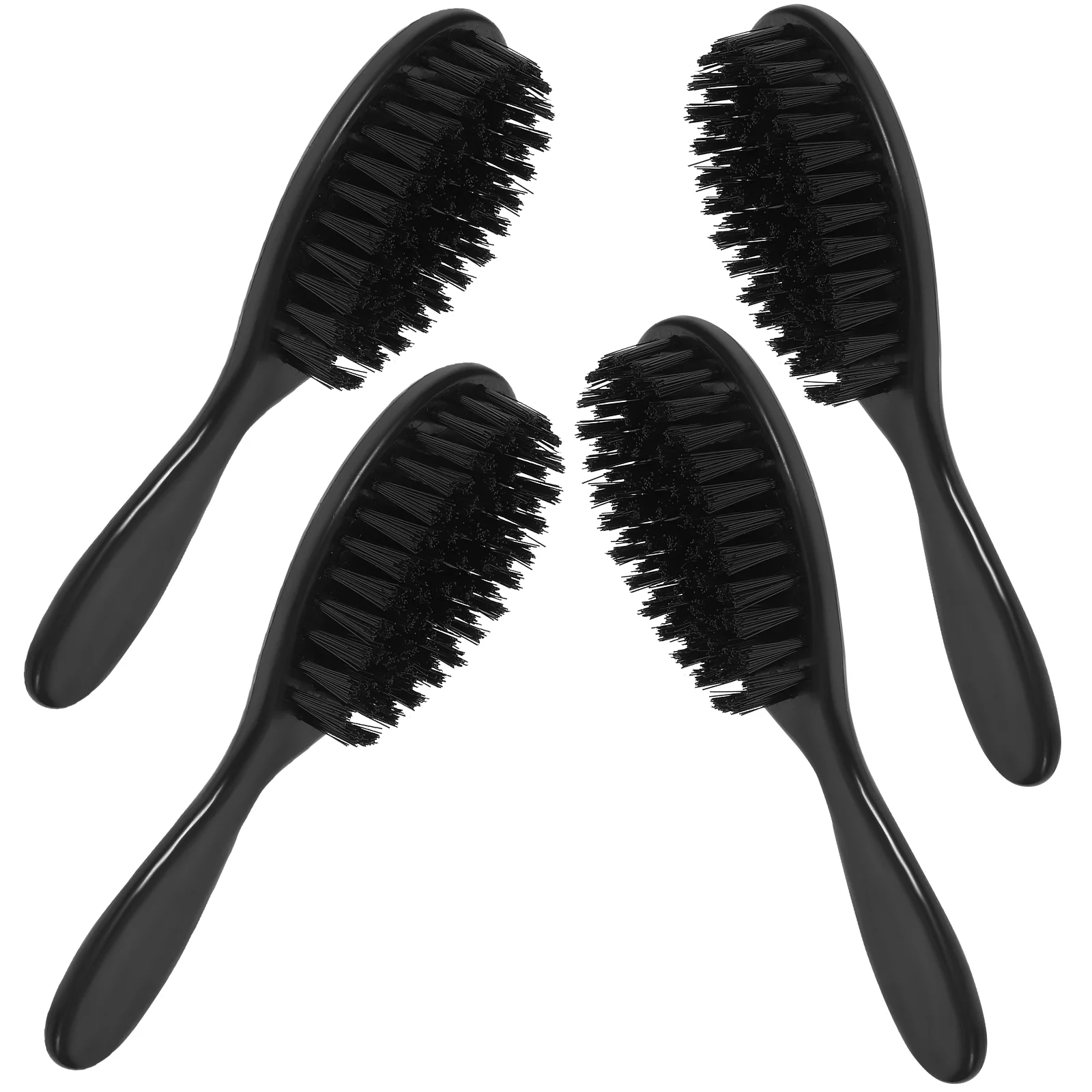 4 Pcs Beard Brush Grooming Guide Shaping Tool Bald Mans Replenishing Cleaning Wood Barber Hairdressing Fade