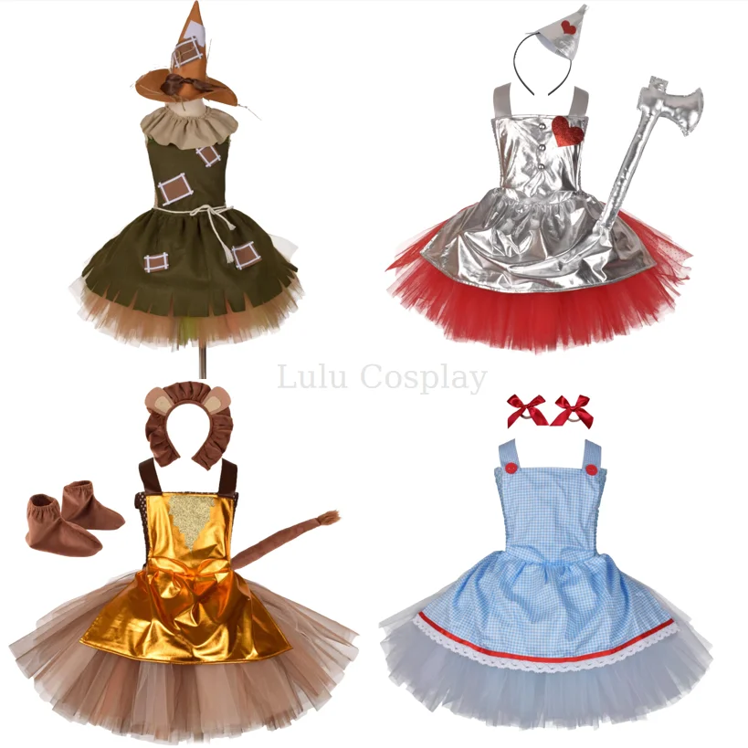 Disfraces de regalo de Halloween, nuevo conjunto para chico, disfraz de bruja payaso, mago de Oz, espantapájaros, disfraz de escenario de teatro, vestido para niñas, Cosplay