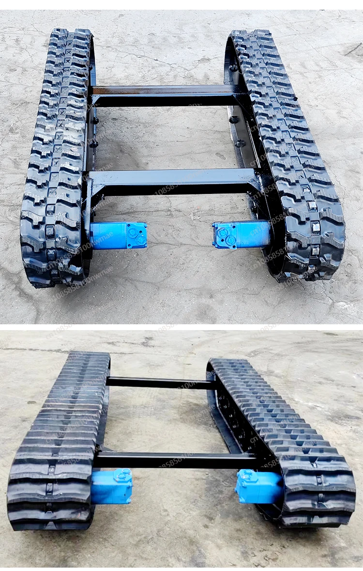 Hydraulic crawler chassis Small remote control creeper crawler chassis assembly Agricultural hydraulic motor crawler chassis