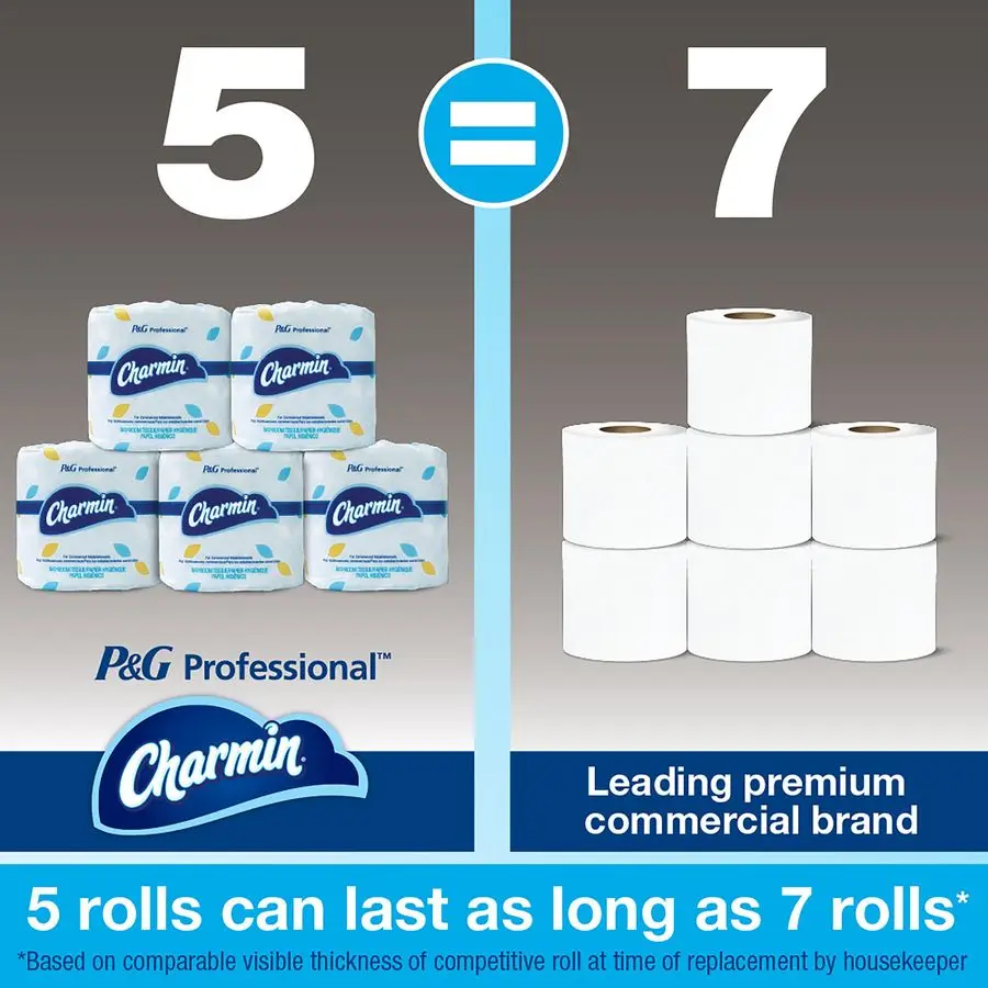 Commercial Bathroom Tissue, Septic Safe, Individually Wrapped, 2Ply, White, 450 Sheets roll, 75 Rolls carton