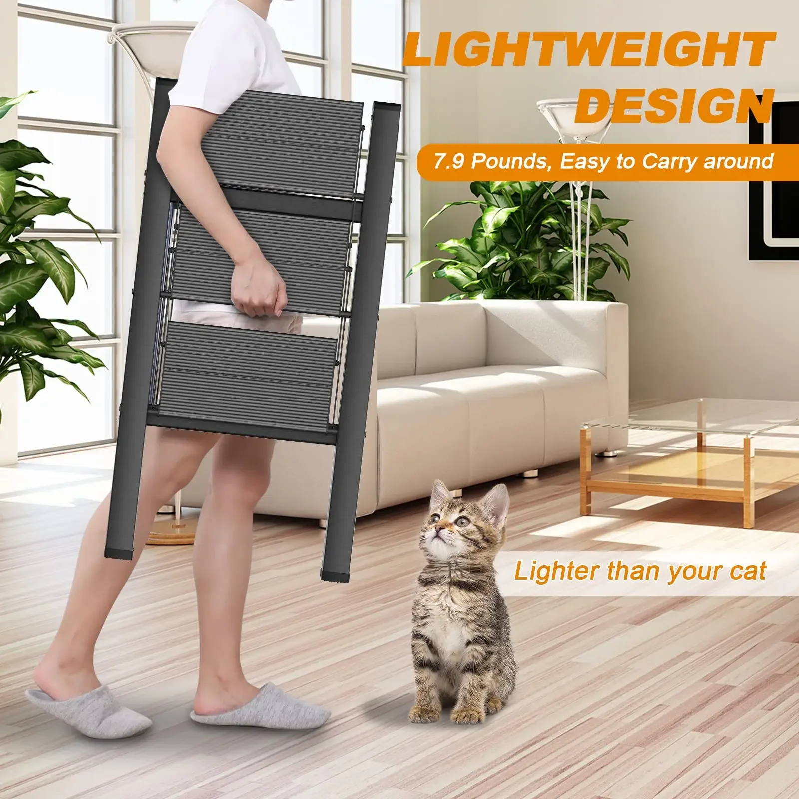 Składane aluminiowe krzesło drabinkowe Składana drabina do domu Stabilna konstrukcja Składane schody Drabiny Kuchenny stołek drabina