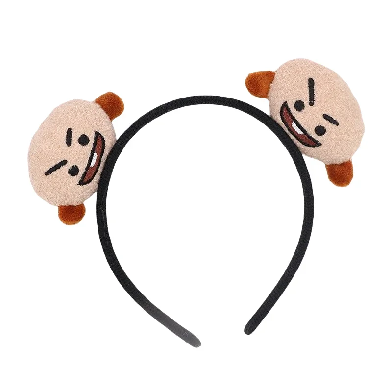 Аниме BT21 повязка для волос Kawaii RJ COOKY мультфильм милая плюшевая кукла повязка на голову женские аксессуары для макияжа головные уборы подарок