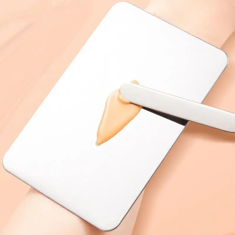 Makeup Palette Tray Metal Bracelet Mixing Tray Large Beauty Tool Makeup Hand Palette Makeup Palette Mixer Nail Mixing Palette