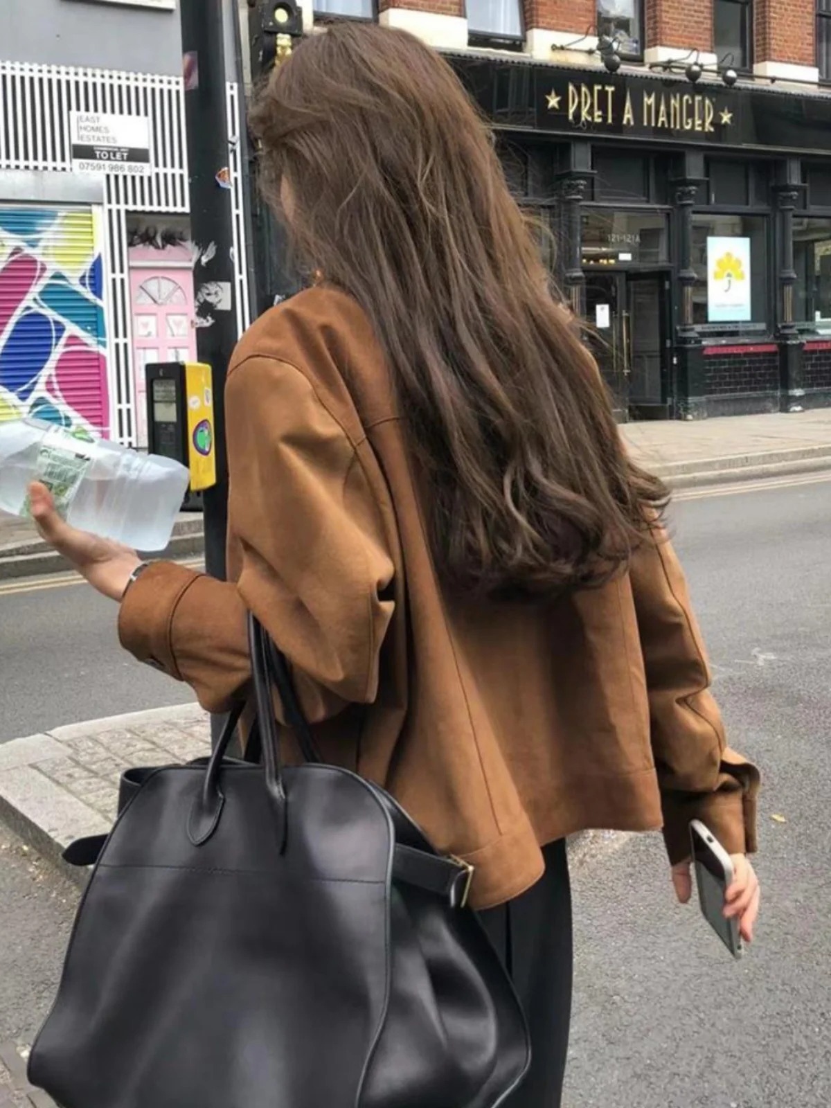 

Loose Workwear Jaet Women Chic Vintage Double ket Design ort Sle Small Size Top Button up Collar Single Piece