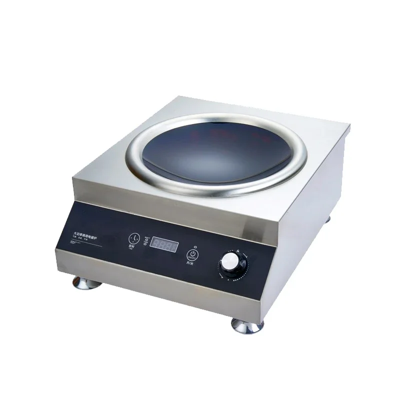 Commercial concave induction cooker 5000Wfrying stove Desktop electromagnetic stove 5kw catering kitchen stir frying stove