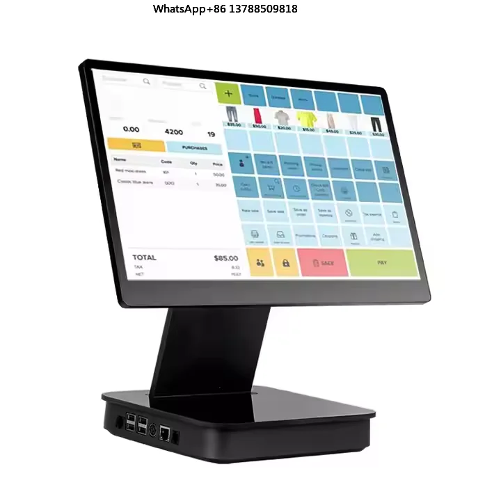 Restaurant Pos System 15.6inch Touch Dual Screen All in One Android 11 Cash Register Billing Pos Terminal for Retail Sale