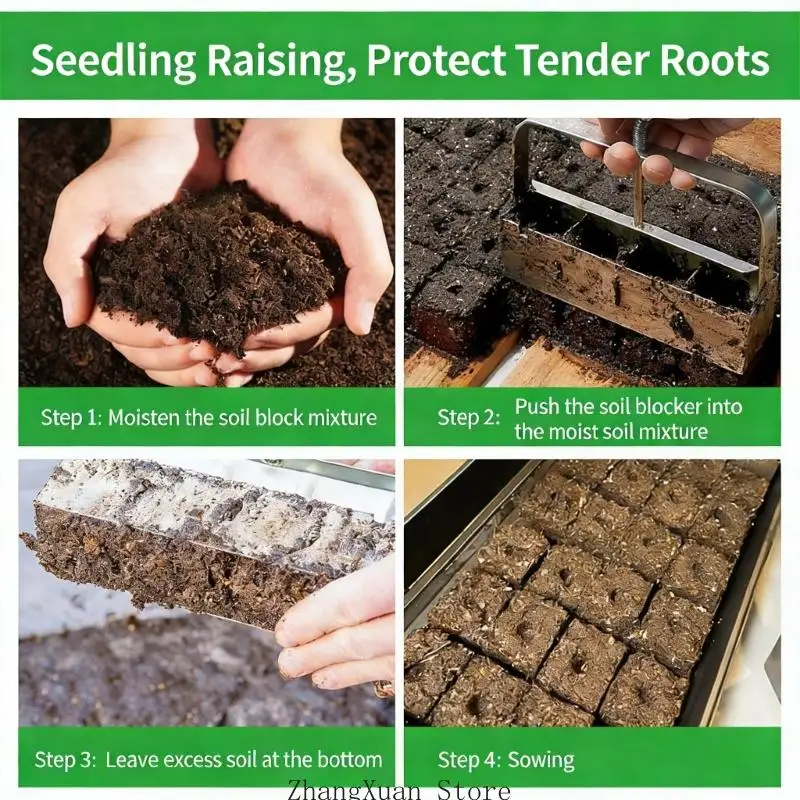 Bodenformwerkzeug aus Metall mit ergonomischem für einfache Gartenarbeit und Kultivierung Innen- und Außenbereich 3XUF – Detail 7