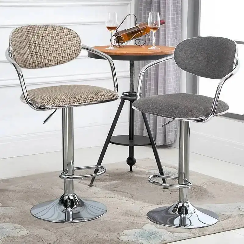 

Скандинавский вращающийся барный стул: креативный, удобный, с регулируемой спинкой, высокий стул для кухни, легкий роскошный обеденный стул, мебель для дома