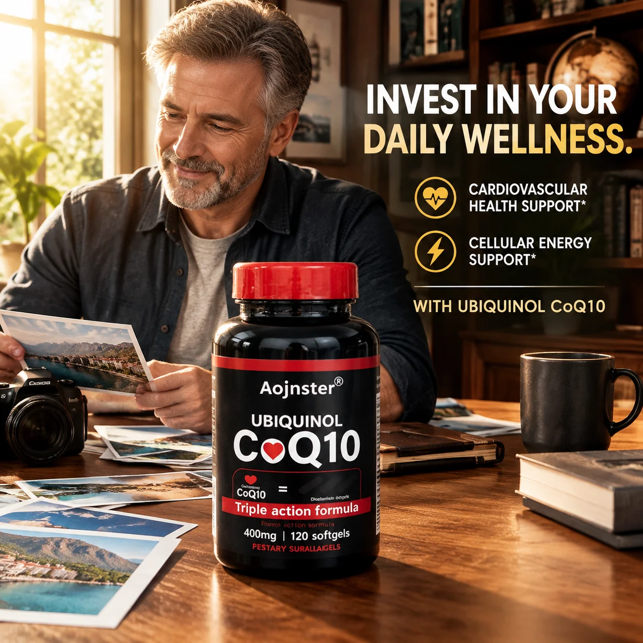 アオジンスター ウビキノール CoQ10 400mg、心臓の - Coq10 Ubiquinol Softgel のレビューと価格