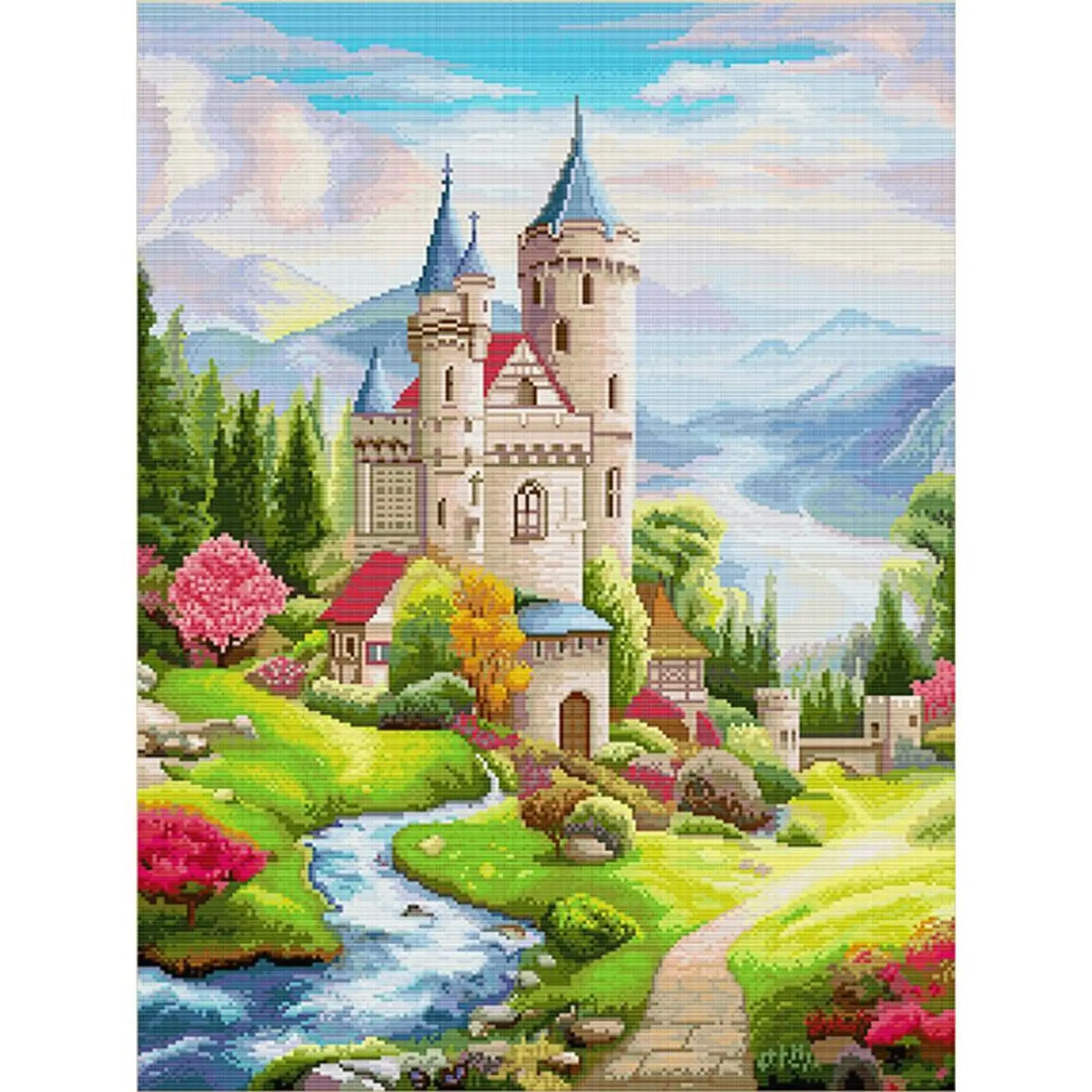 

Набор для вышивания крестиком Elburg с принтом, 49x61 см, DIY, 14CT, из египетского хлопка