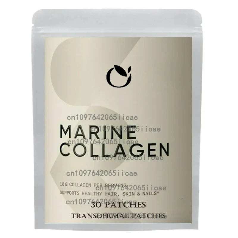 

30 Patches Marine Collagen Transdermal Patches With Biotin, Resveratrol Hair Skin, Skin Anti Ageing