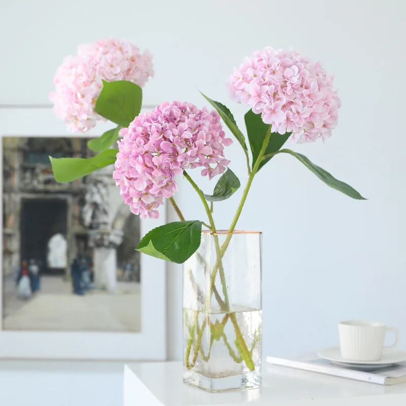 New Silk Simulation Hydrangea Flower European Style Home Decoration,Wedding Floor Arrangement Large Hydrangea Flower