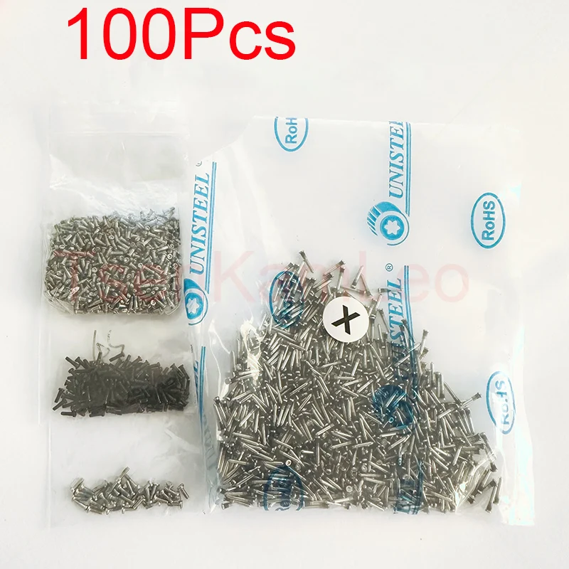 100 Pcs Back Cover Screw for iPhone 11 12 6s 6 Plus X XR 13 Bottom Dock Connector Five Star Pentalobe Screws