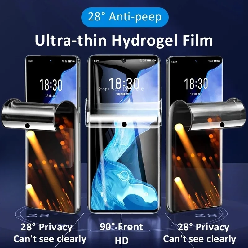 Redmi Note 9s 10s 8T 9T 9A 9C Pro Xiaomi Poco X3 F3 M3 M4 11T 12T Pro 용 보호 필름 용 3Pcs 개인 정보 보호 하이드로 겔 필름