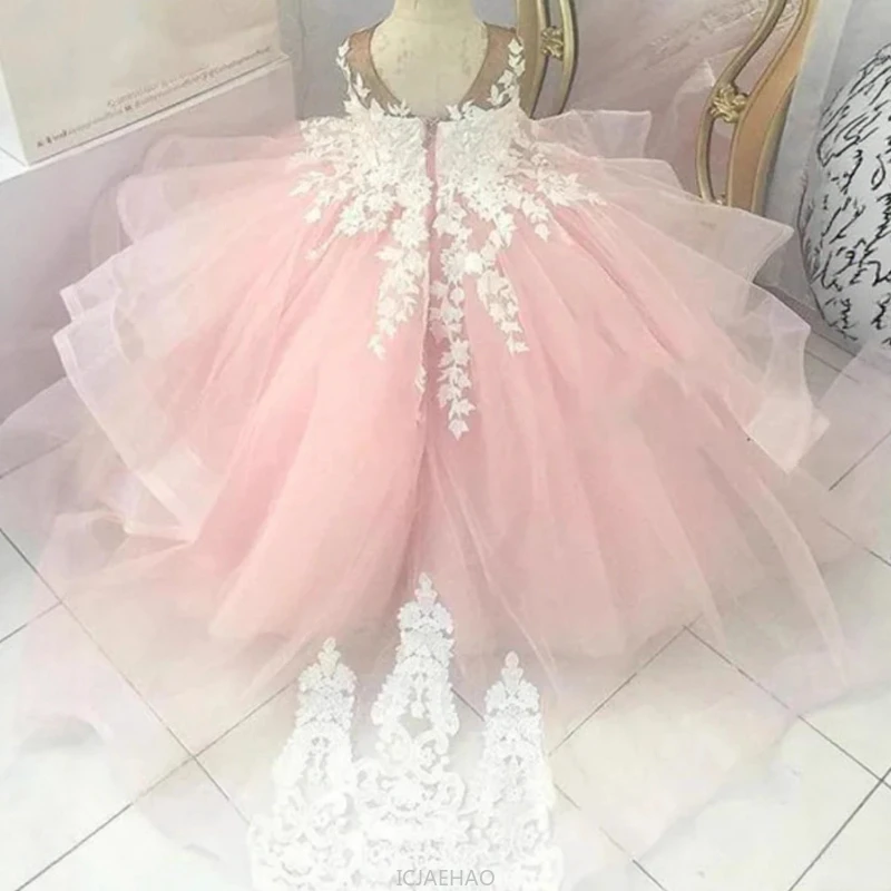 

Party Dress Kids Girls Vintage Princess Dresses Clothes Pink Wedding Flower Gown Birthday Children Outfit Costume Pageant Piano