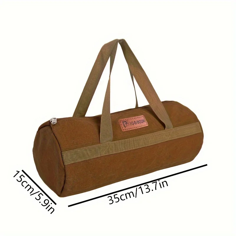 Camping Tools Storage Bag Large Capacity Cylinder Tent Stake Bag Lightweight Tent Peg Ground Nail Holder Bag for Outdoor Camping image 5