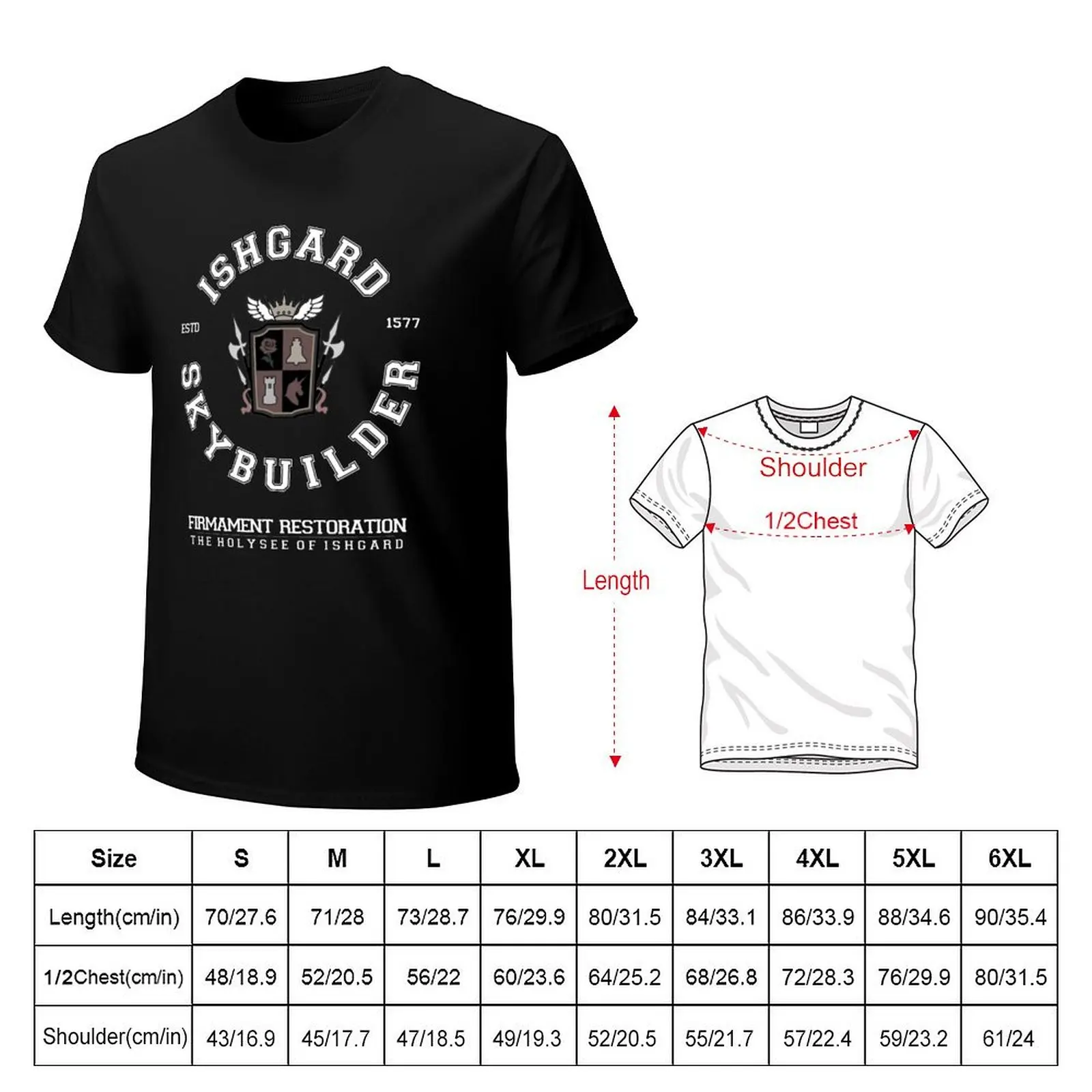 Skybuilders - Ishgard Restoration FFXIV T-Shirt baggy shirts basketball graphic tees mens vintage t shirts