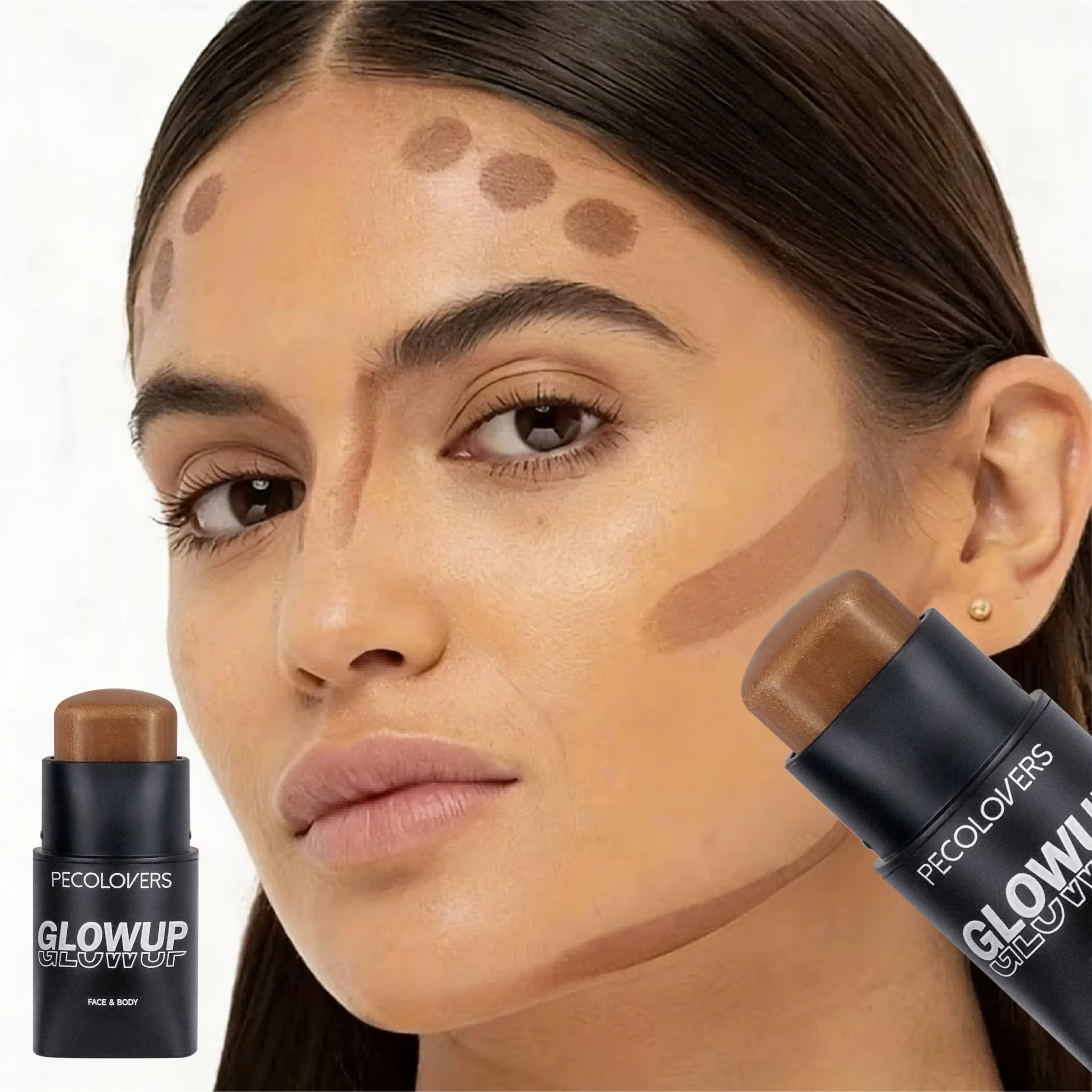 1PC Cool Facial Contour Stick & Definition Rod Compatible - Potenciador Facial con Cobertura Natural Modulable, Maquillaje Mate