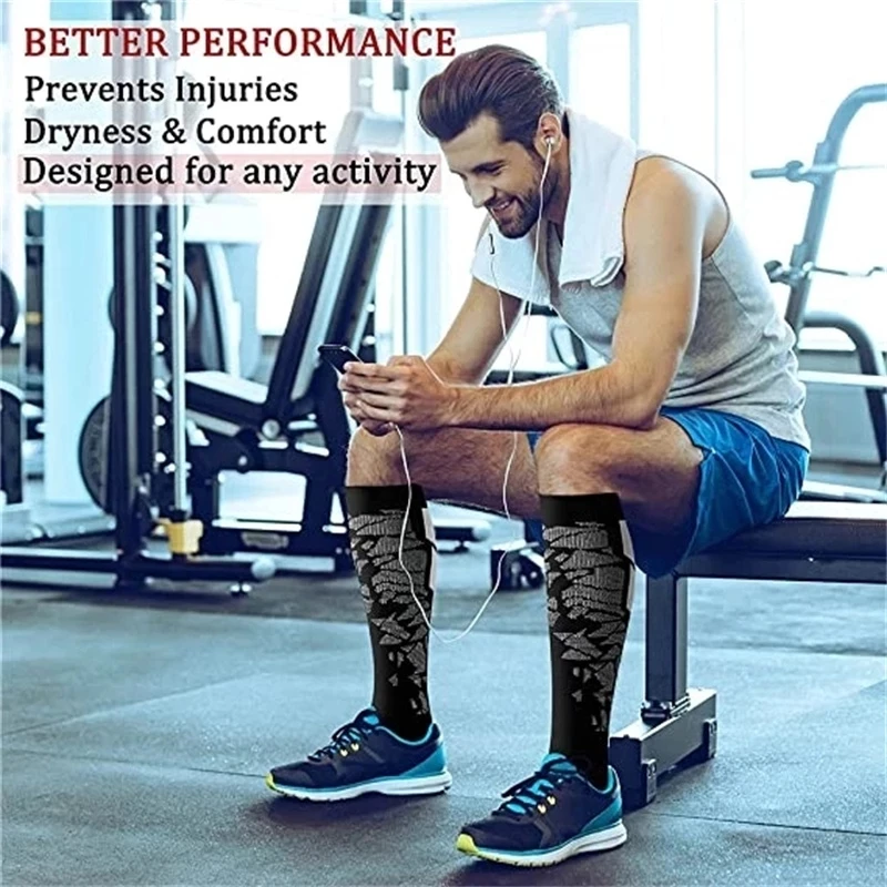 Professional Compression Socks, Relieve Calf Muscle Fatigue, Gently Promote Blood Circulation, Six Colors Available Unisex