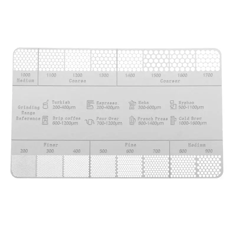 Coffee Powder Grinding Thickness Reference Comparison Card Grinder Grinding Powder Thickness Comparison Scale-A54Q