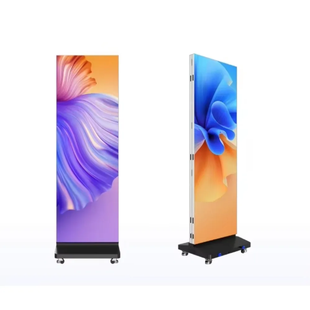 Flipping LED advertising display P1.25 ultra-thin up and down folding 600CD high-brightness indoor display 160 ° viewing angle