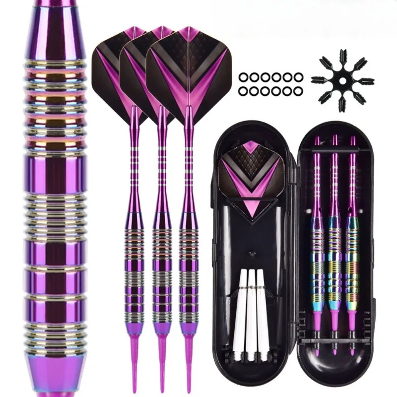 Colorful Soft Dart Set Kit Keel Purple Electronic Darts Needle with Protector Recreational Throwing Darts Accessories