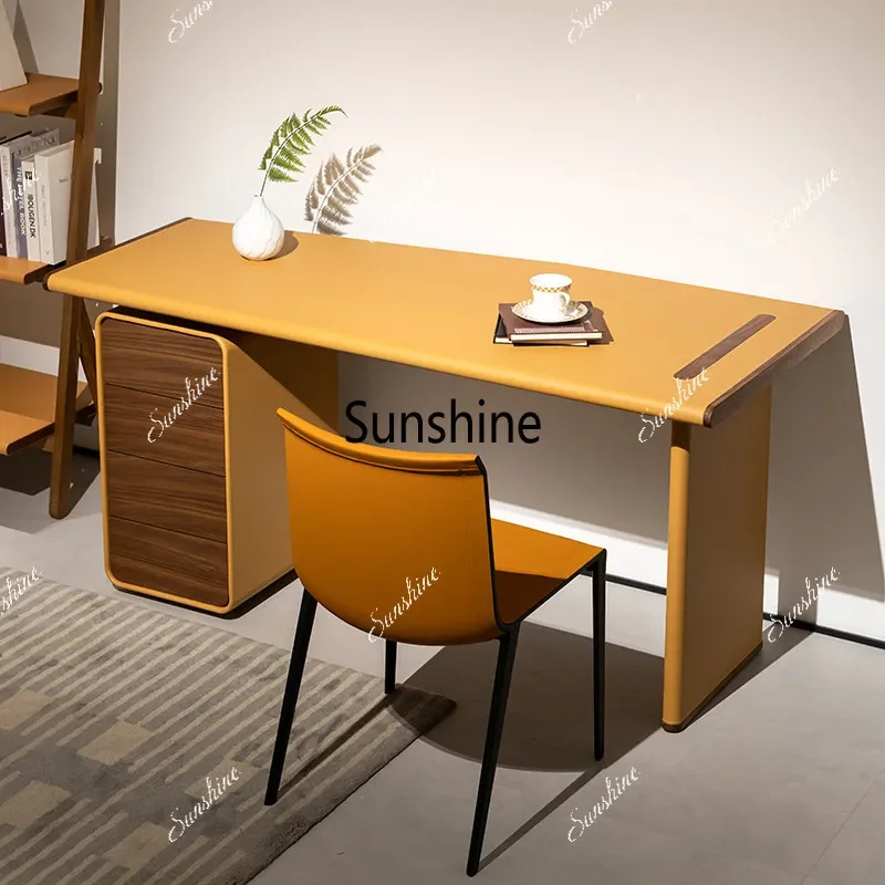 Light luxury living room solid wood computer desk, boss deskTJ