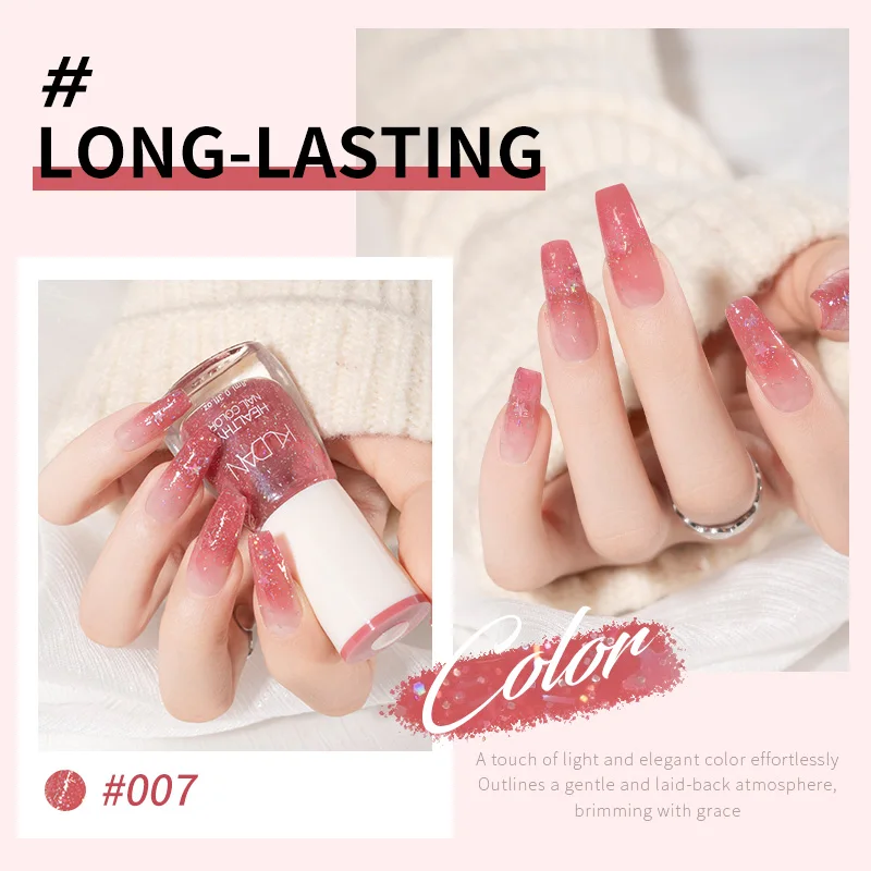 KUNDAN 8ml Multicolor Water-Based Peel Off Nail Polish Long Lasting Quick-dry Nail Vanish Without Lamp DIY Nail Accessories