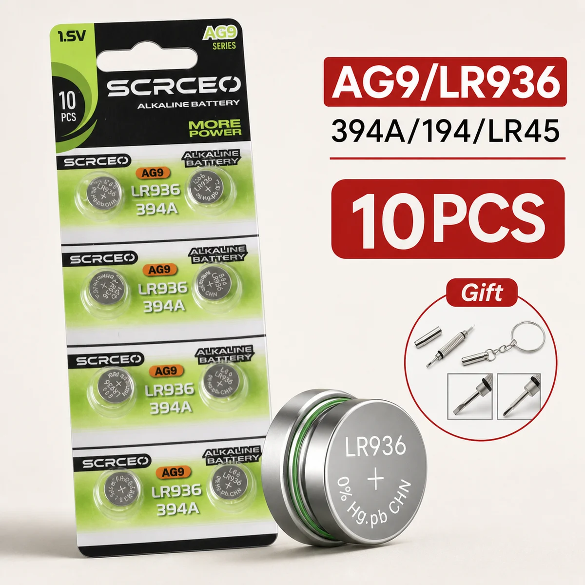 Button Cell Battery AG9 LR936 394 SR936SW 1.55V Coin Cell 2-10PCS For Watch Toy Remote Control Calculator Use