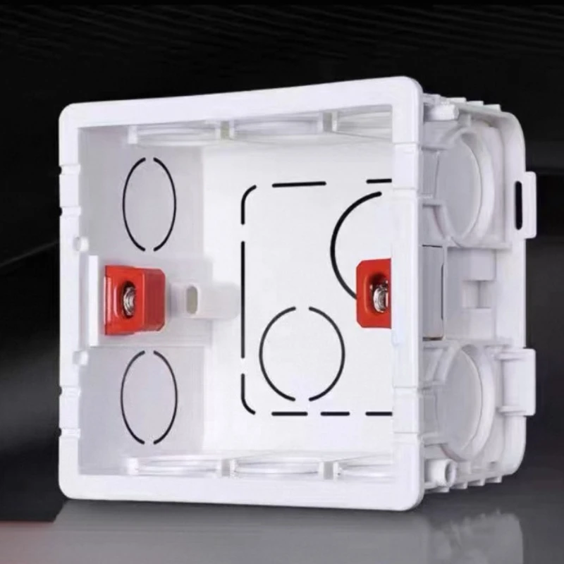 Type 86 General electric wall switch socket mounting box, switch socket junction box hidden in the mounting box white red blue