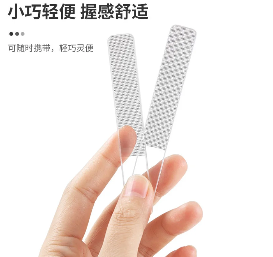 100Pcs Nano Glass File Polishing Strip Nail File Box Transparent Nail Manicure Manicure Tool In Stock