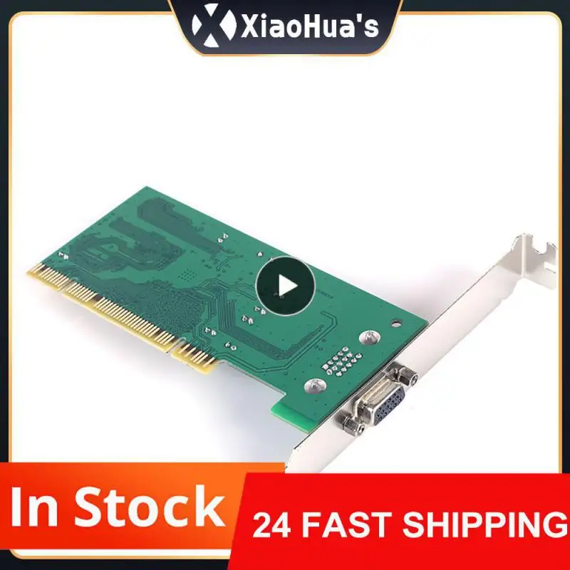 VGA Display Card ATI Rage XL 8MB 32Bit Multi-Display Tractor Card PCI Video Card SDRAM VGA Card for Computer Desktop