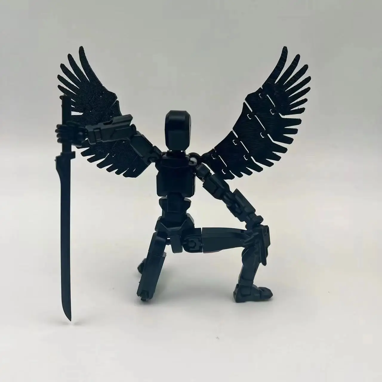 

3d Printed Lucky Action Figures Six Winged Angel Multi Joint Movable Figure Dummy Collectible Desk Decor Articulated Statue