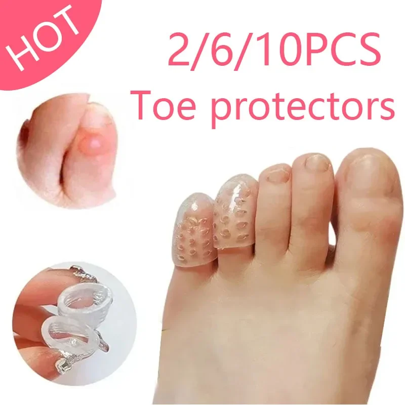 6/10/20PCS Silicone Toe Caps Anti-Friction Breathable Toe Protector Prevents Blisters Toe Caps Cover Protectors Foot Care Tools