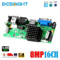XM Chip CCTV 9CH 16CH 32CH 4K NVR Mother board H.265+ Network Video Recorder For 5MP 8MP IP Camera Support Face Detection ONVIF